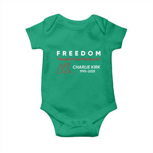 Charlie Kirk Memorial Baby Onesie Freedom Shouldnt Cost This Much TS10 Irish Green Print Your Wear
