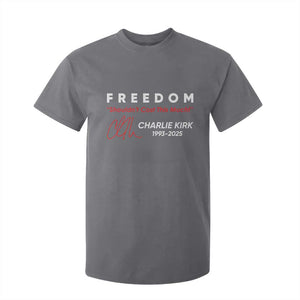 Charlie Kirk Memorial T Shirt For Kid Freedom Shouldnt Cost This Much TS10 Charcoal Print Your Wear