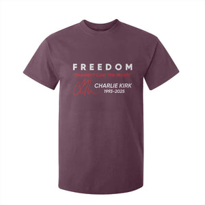 Charlie Kirk Memorial T Shirt For Kid Freedom Shouldnt Cost This Much TS10 Maroon Print Your Wear