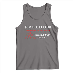 Charlie Kirk Memorial Tank Top Freedom Shouldnt Cost This Much TS10 Deep Heather Print Your Wear