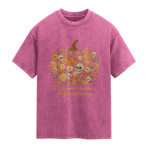 My Favorite Season is the Fall of Fascism Washed Cotton T-Shirt Social Justice Halloween Activist