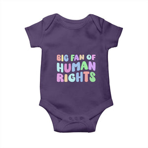 Big Fan Of Human Rights Baby Onesie Social Justice Equality Activist TS10 Purple Print Your Wear