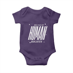 Big Fan Of Human Rights Baby Onesie Equality Activist TS10 Purple Print Your Wear