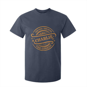 Charlie Kirk Memorial T Shirt For Kid Vintage The Man The Myth The Legend TS10 Navy Print Your Wear