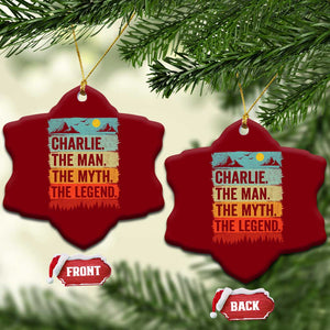 Charlie The Man The Myth The Legend Ceramic Ornament Retro Vintage TS10 Print Your Wear