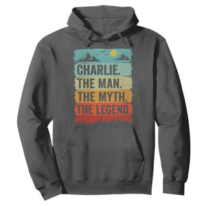 Charlie The Man The Myth The Legend Hoodie Retro Vintage TS10 Dark Heather Print Your Wear
