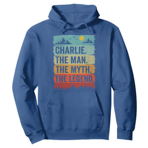 Charlie The Man The Myth The Legend Hoodie Retro Vintage TS10 Royal Blue Print Your Wear