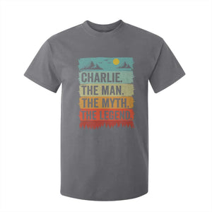 Charlie The Man The Myth The Legend T Shirt For Kid Retro Vintage TS10 Charcoal Print Your Wear