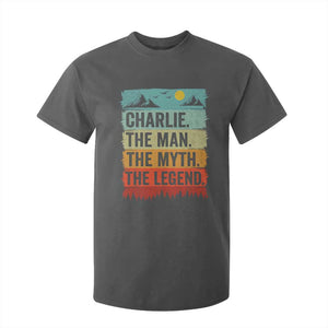 Charlie The Man The Myth The Legend T Shirt For Kid Retro Vintage TS10 Dark Heather Print Your Wear