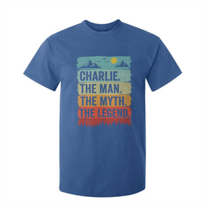 Charlie The Man The Myth The Legend T Shirt For Kid Retro Vintage TS10 Royal Blue Print Your Wear