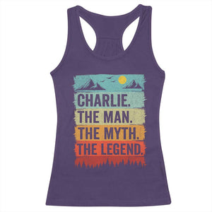 Charlie The Man The Myth The Legend Racerback Tank Top Retro Vintage TS10 Purple Print Your Wear