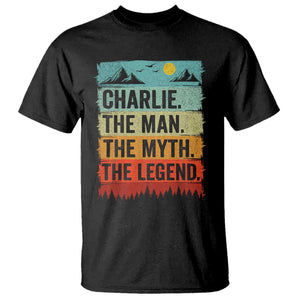 Charlie The Man The Myth The Legend T Shirt Retro Vintage TS10 Black Print Your Wear