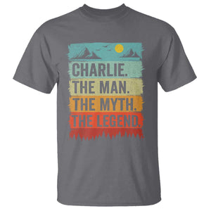Charlie The Man The Myth The Legend T Shirt Retro Vintage TS10 Charcoal Print Your Wear