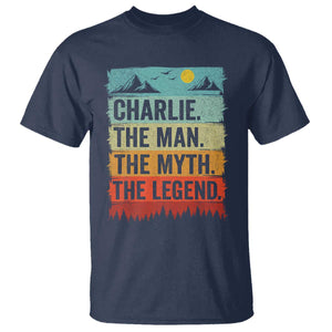 Charlie The Man The Myth The Legend T Shirt Retro Vintage TS10 Navy Print Your Wear