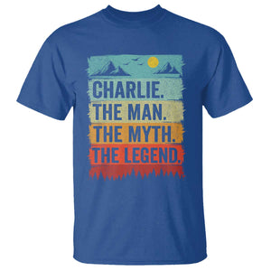 Charlie The Man The Myth The Legend T Shirt Retro Vintage TS10 Royal Blue Print Your Wear