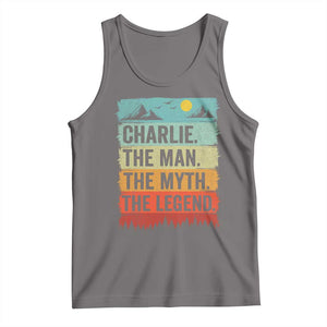 Charlie The Man The Myth The Legend Tank Top Retro Vintage TS10 Deep Heather Print Your Wear