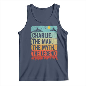 Charlie The Man The Myth The Legend Tank Top Retro Vintage TS10 Navy Print Your Wear