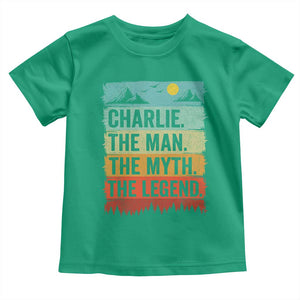 Charlie The Man The Myth The Legend Toddler T Shirt Retro Vintage TS10 Irish Green Print Your Wear