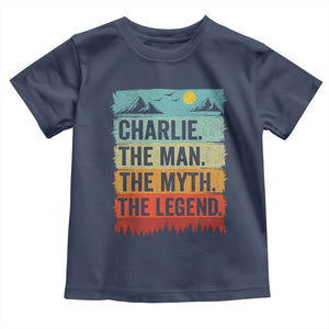 Charlie The Man The Myth The Legend Toddler T Shirt Retro Vintage TS10 Navy Print Your Wear
