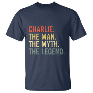 Retro Charlie The Man The Myth The Legend T Shirt TS10 Navy Print Your Wear
