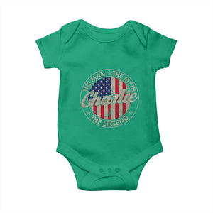 Charlie The Man The Myth The Legend Baby Onesie Retro Vintage American Flag TS10 Irish Green Print Your Wear