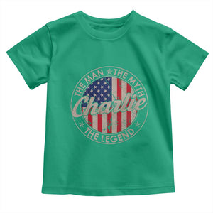 Charlie The Man The Myth The Legend Toddler T Shirt Retro Vintage American Flag TS10 Irish Green Print Your Wear