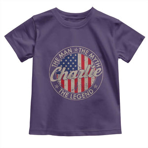 Charlie The Man The Myth The Legend Toddler T Shirt Retro Vintage American Flag TS10 Purple Print Your Wear