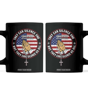 Charlie Kirk Memorial Coffee Mug Retro American Flag TS10 Black Print Your Wear