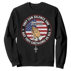 Charlie Kirk Memorial Sweatshirt Retro American Flag TS10 Black Print Your Wear