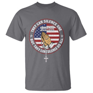 Charlie Kirk Memorial T Shirt Retro American Flag TS10 Charcoal Print Your Wear