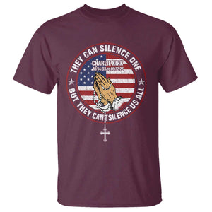 Charlie Kirk Memorial T Shirt Retro American Flag TS10 Maroon Print Your Wear