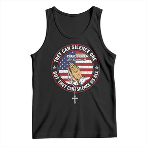 Charlie Kirk Memorial Tank Top Retro American Flag TS10 Black Print Your Wear