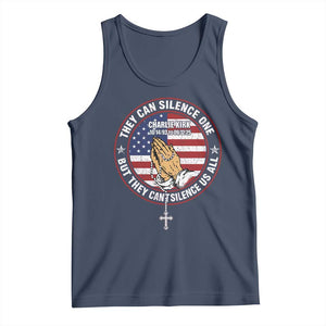 Charlie Kirk Memorial Tank Top Retro American Flag TS10 Navy Print Your Wear