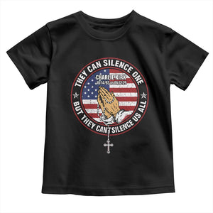 Charlie Kirk Memorial Toddler T Shirt Retro American Flag TS10 Black Print Your Wear