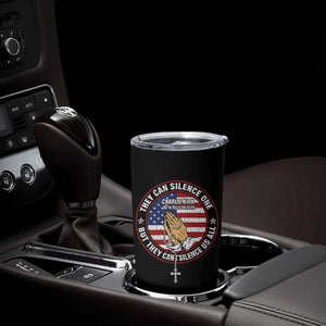 Charlie Kirk Memorial Tumbler Cup Retro American Flag TS10 Print Your Wear