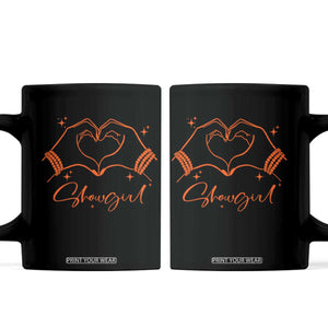 Heart Hands Showgirl Coffee Mug Girl Vintage 70's 80's Trendy Apparel TS10 Black Print Your Wear