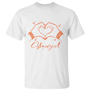 Heart Hands Showgirl T Shirt Girl Vintage 70's 80's Trendy Apparel TS10 White Print Your Wear