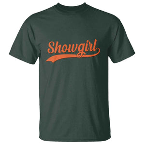 Showgirl T Shirt Varsity Script Vintage Sports Jersey Style TS10 Dark Forest Green Print Your Wear