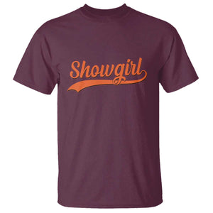 Showgirl T Shirt Varsity Script Vintage Sports Jersey Style TS10 Maroon Print Your Wear