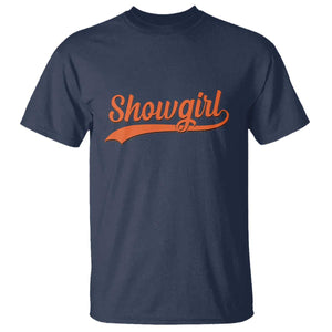 Showgirl T Shirt Varsity Script Vintage Sports Jersey Style TS10 Navy Print Your Wear