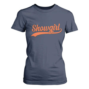Showgirl T Shirt For Women Varsity Script Vintage Sports Jersey Style TS10 Navy Print Your Wear
