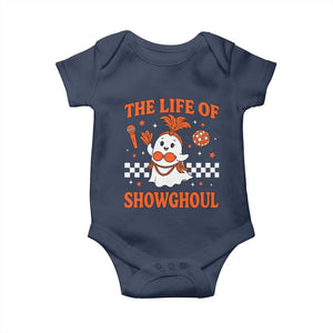 Funny Halloween Costume Showgirl Baby Onesie The Life of A Showghoul Cute Ghost TS10 Navy Print Your Wear