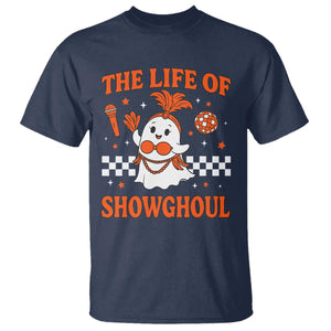 Funny Halloween Costume Showgirl T Shirt The Life of A Showghoul Cute Ghost TS10 Navy Print Your Wear
