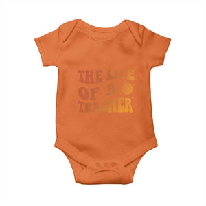 The Life Of A Teacher Baby Onesie In My Teacher Era Concert TS10 Orange Print Your Wear