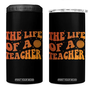 The Life Of A Teacher 4 in 1 Can Cooler Tumbler In My Teacher Era Concert TS10 One Size: 16 oz Black Print Your Wear