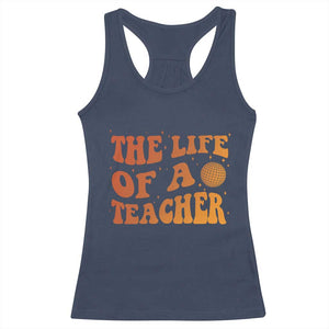 The Life Of A Teacher Racerback Tank Top In My Teacher Era Concert TS10 Navy Print Your Wear