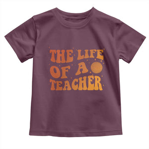 The Life Of A Teacher Toddler T Shirt In My Teacher Era Concert TS10 Maroon Print Your Wear