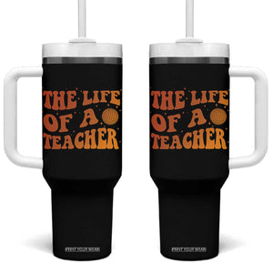 The Life Of A Teacher Tumbler With Handle In My Teacher Era Concert TS10 One Size: 40 oz Black Print Your Wear