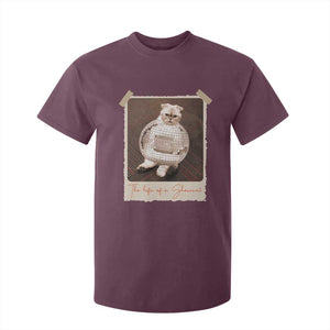 The Life Of A Showcat T Shirt For Kid Funny Vintage Photo Cat Era TS10 Maroon Print Your Wear