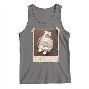 The Life Of A Showcat Tank Top Funny Vintage Photo Cat Era TS10 Deep Heather Print Your Wear
